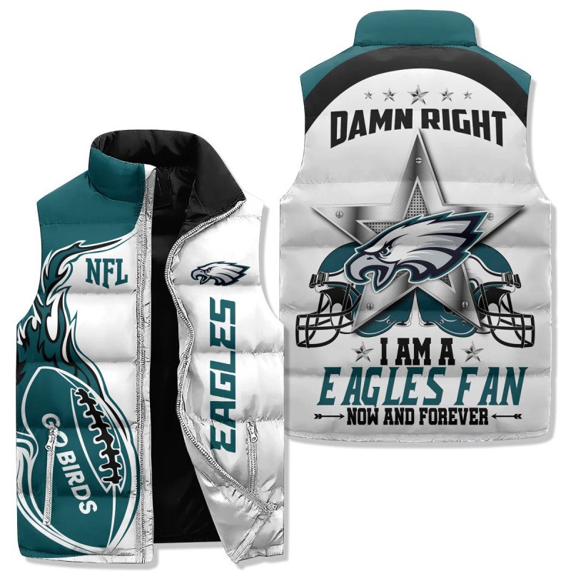 Philadelphia Eagles Premium Sleeveless Puffer Jacket