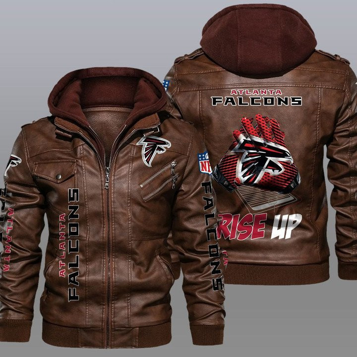 Atlanta Falcons Leather Jacket Back View