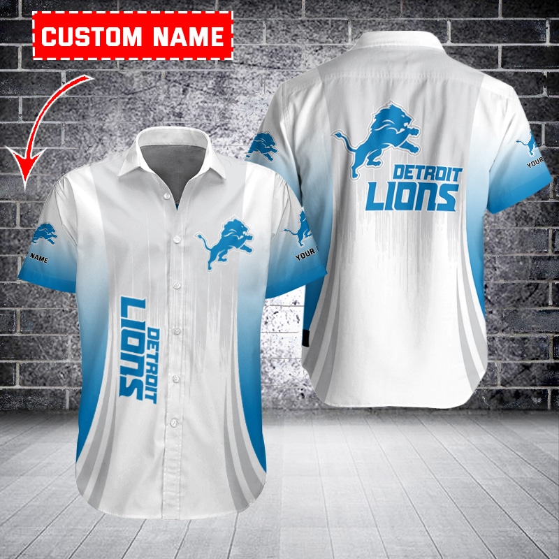 Detroit Lions Personalized Button Shirt