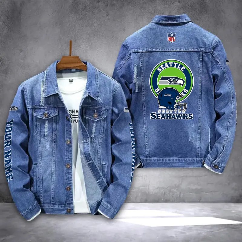 Seattle Seahawks Denim Jacket Image 1