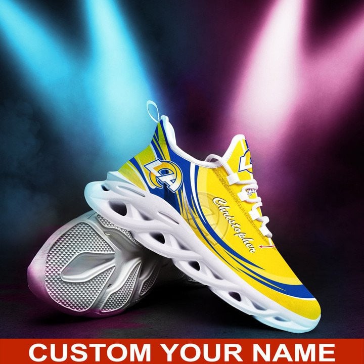 Los Angeles Rams Personalized Yezy Running Sneakers 4