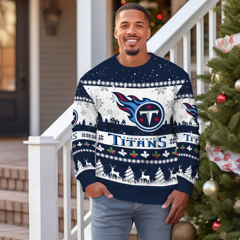 Tennessee Titans Premium Ugly Christmas Sweater 4