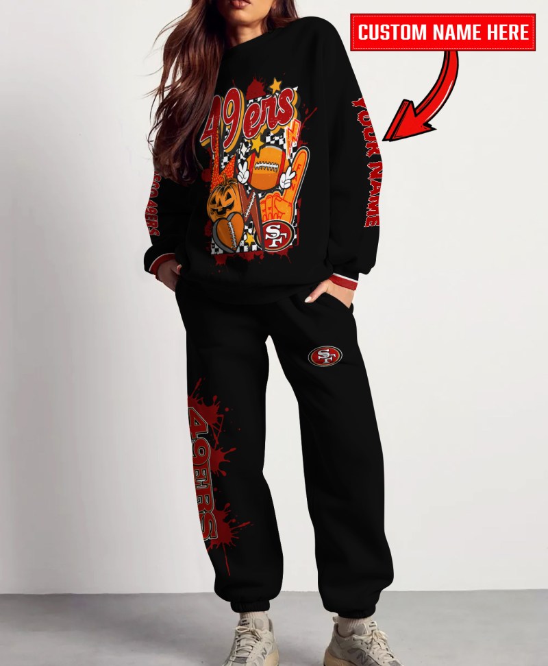 San Francisco 49ers Halloween Collection Unisex Sweatshirt and Sweatpants Set