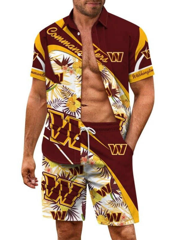 Washington Commanders Hawaiian Shirt and Shorts