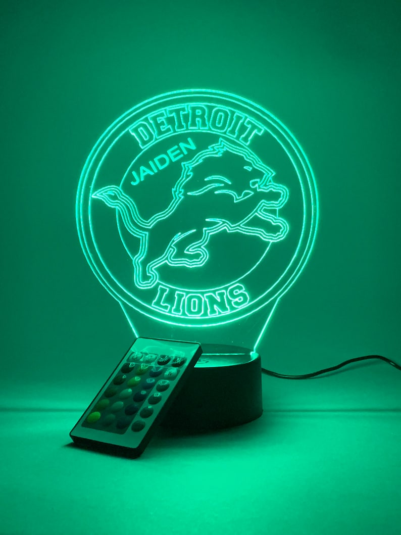 Detroit Lions Personalized 3D Lamp