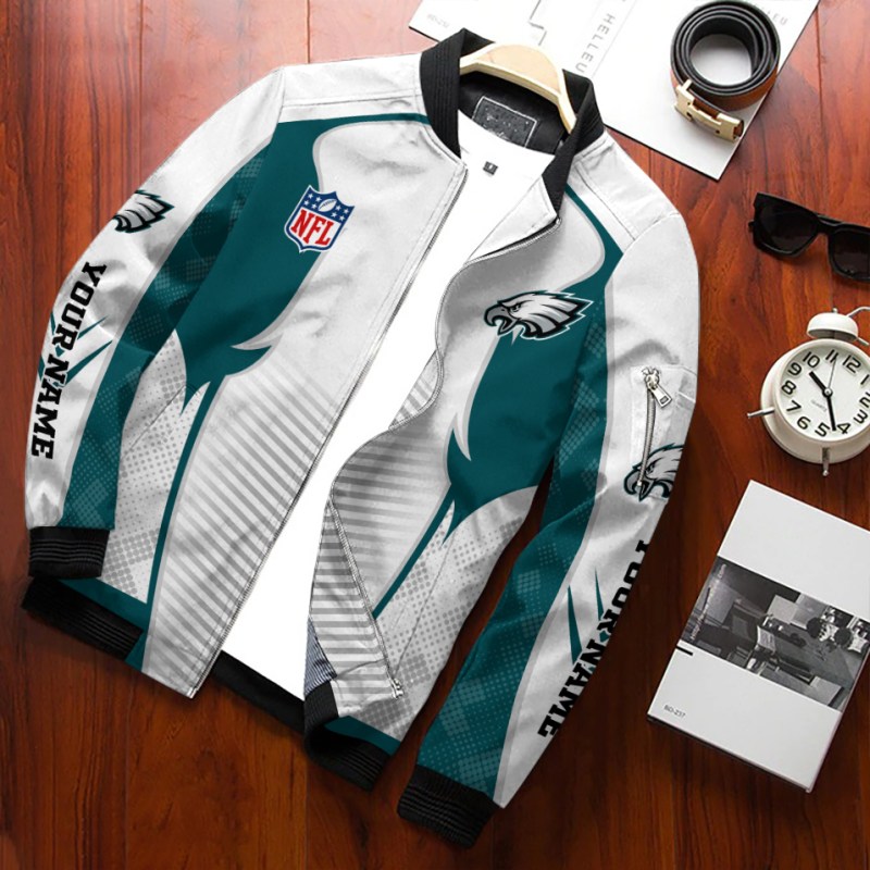 Philadelphia Eagles Personalized Bomber Jacket Interior