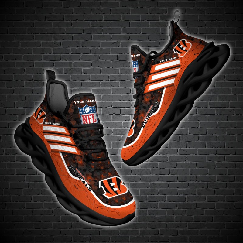 Cincinnati Bengals Yezy Running Sneakers Side View