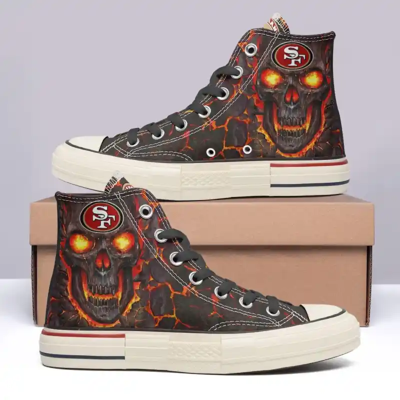 San Francisco 49ers New High Top Canvas Shoes