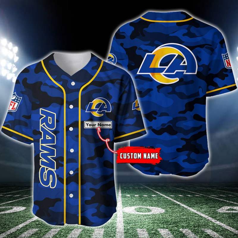 Los Angeles Rams Personalized Baseball Jersey