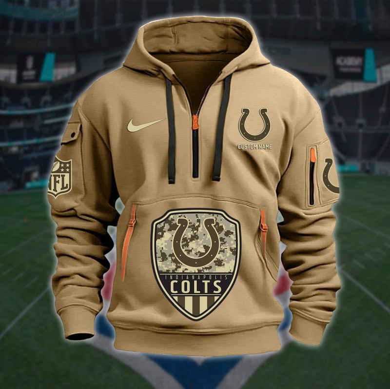 Indianapolis Colts Quarter Zip Hoodie