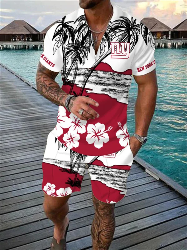 New York Giants Polo Shirt and Shorts