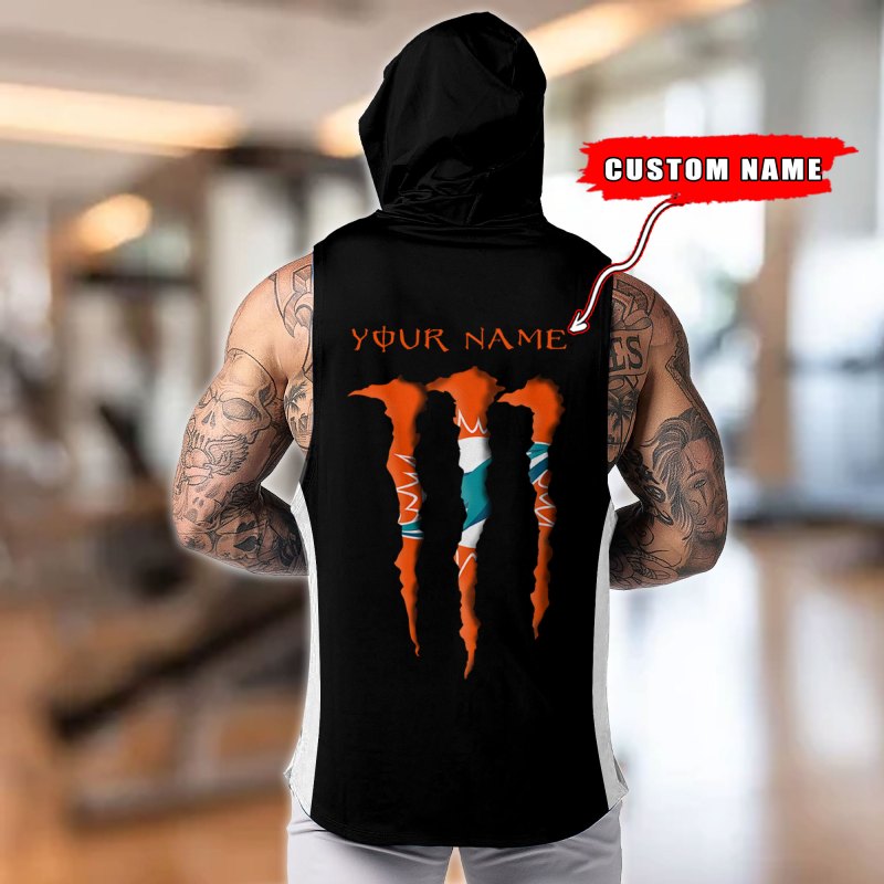 Miami Dolphins Hooded Tank Top Back