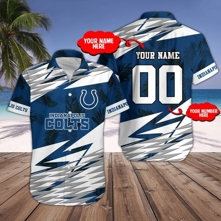 Sizing Chart for Indianapolis Colts Personalized Button Shirt