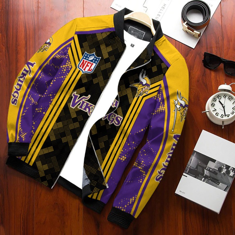 Minnesota Vikings Bomber Jacket Side View