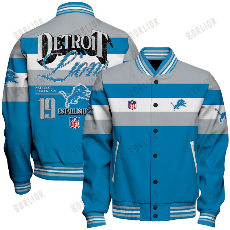 Detroit Lions Personalized Varsity Jacket