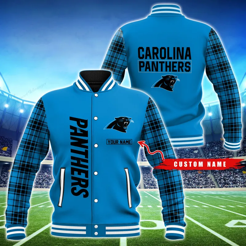 Carolina Panthers Personalized Baseball Jacket