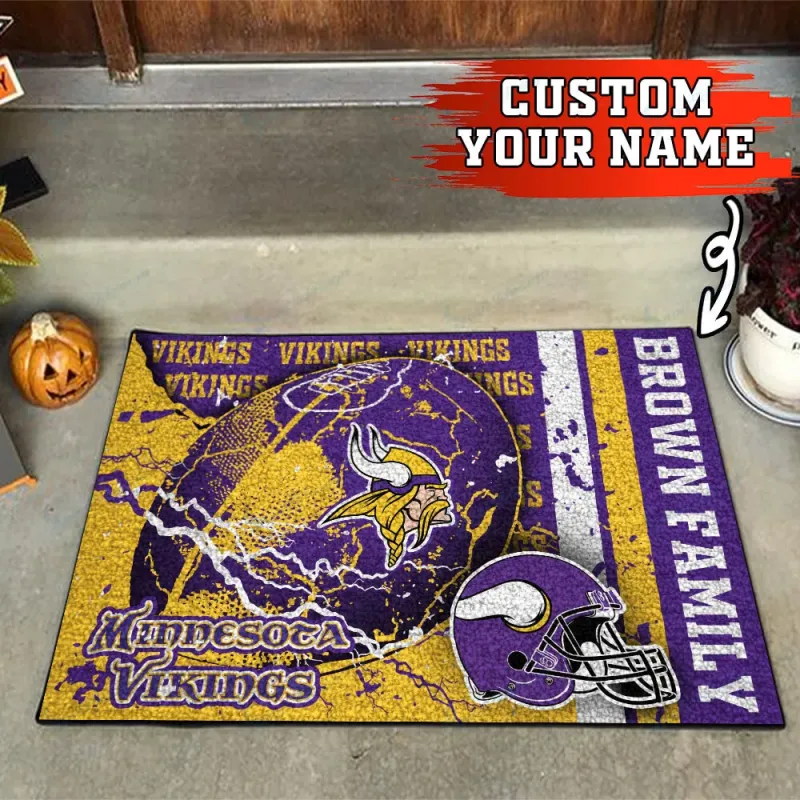 Minnesota Vikings Personalized Doormat