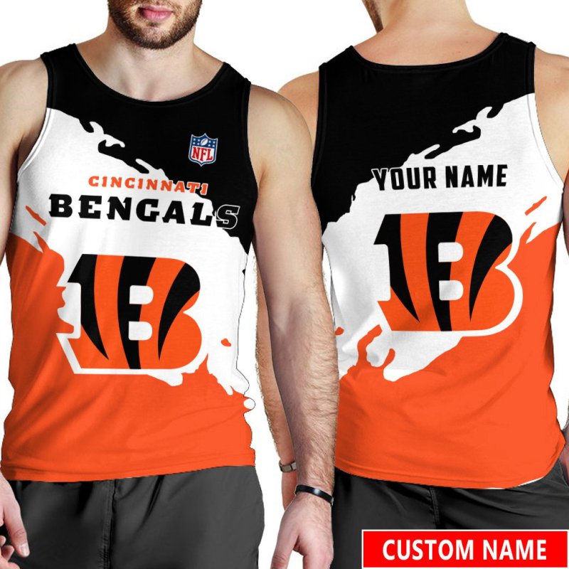 Cincinnati Bengals Personalized Men Tank Top