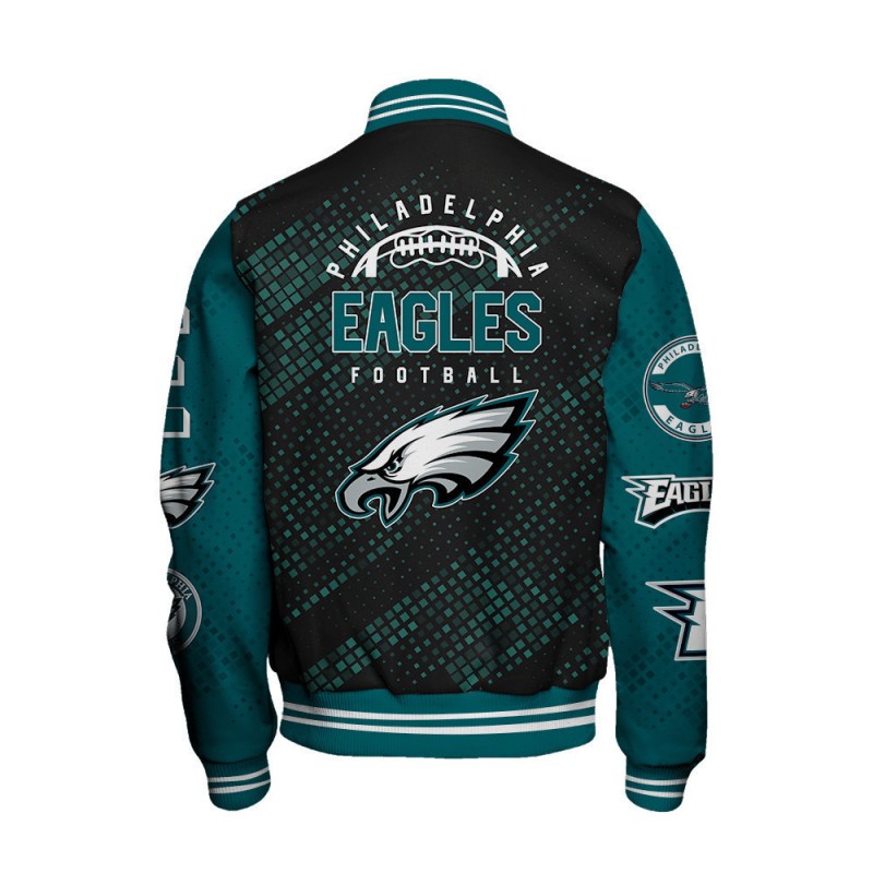 Philadelphia Eagles Varsity Jacket - Back View