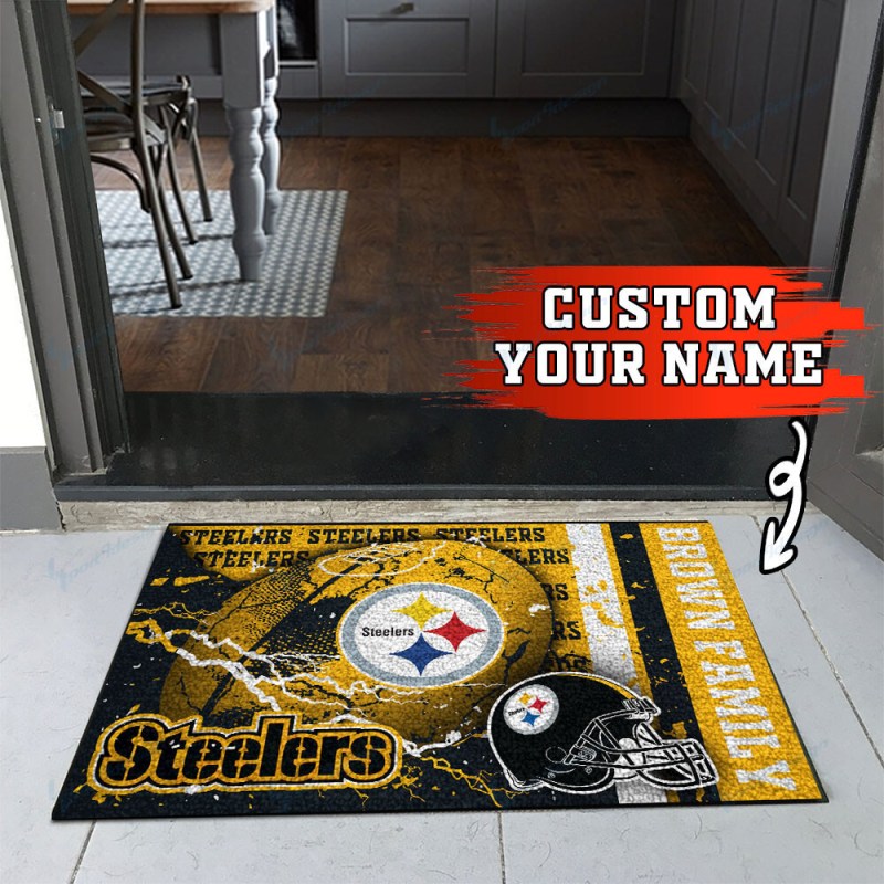 NFL Personalized Doormat for Pittsburgh Steelers Fans