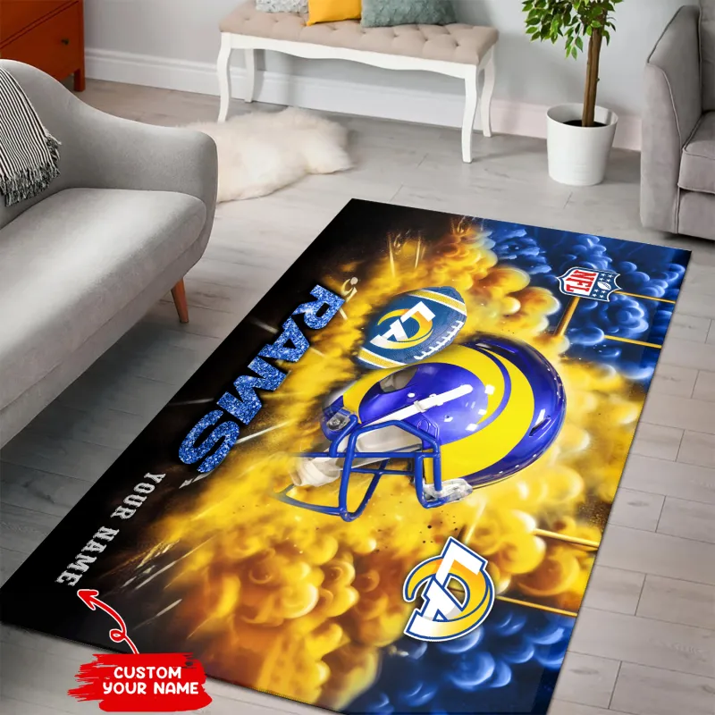 Los Angeles Rams Personalized Rectangle Rug