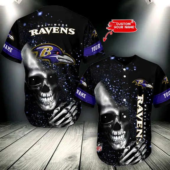 Baltimore Ravens Personalized Baseball Jersey
