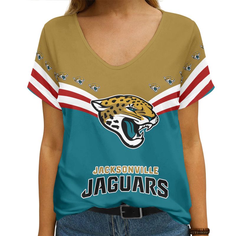 Jacksonville Jaguars V-neck T-shirt Image 1