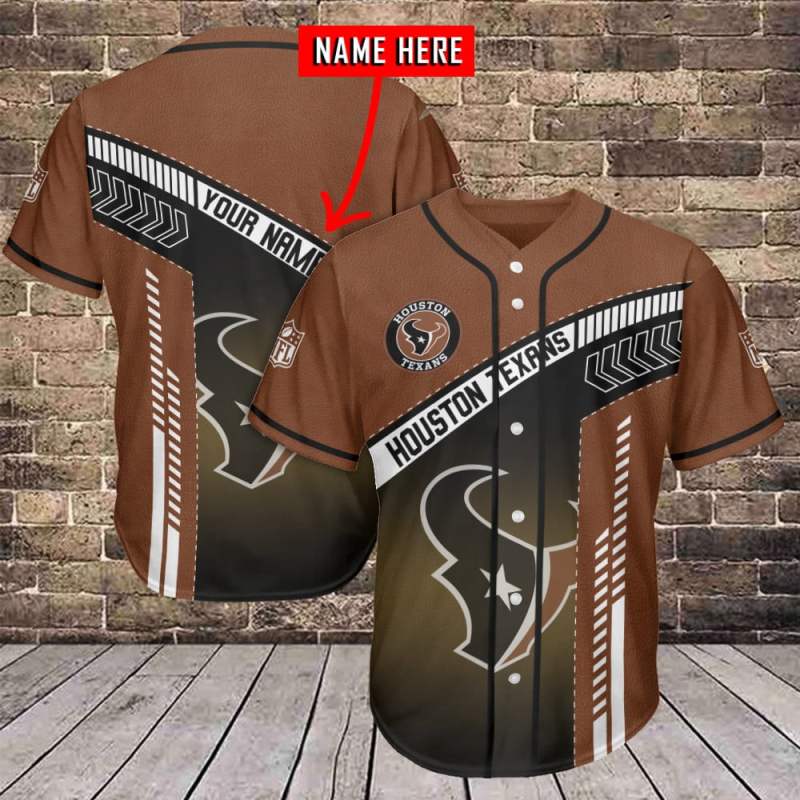 Houston Texans Personalized Baseball Jersey