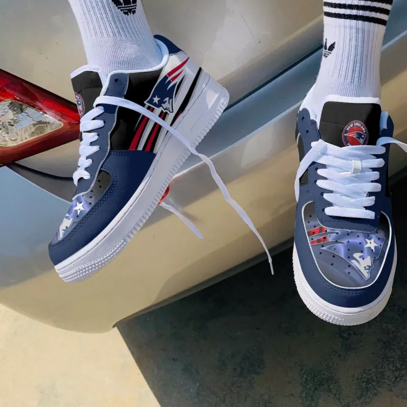 New England Patriots AF1 Shoes Side View