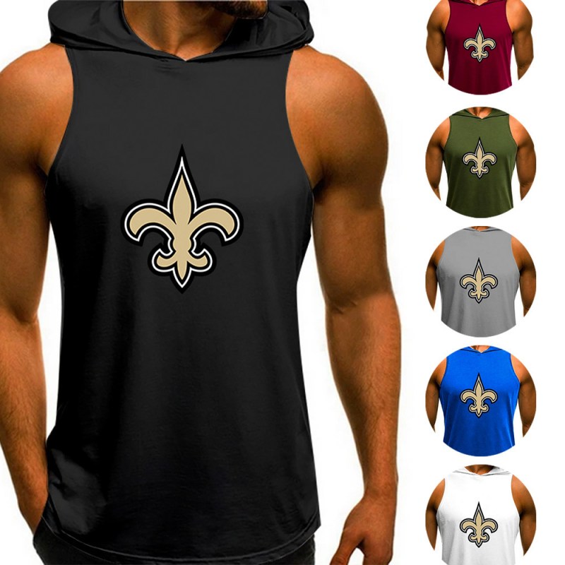New Orleans Saints Man Gym-Sport Hoodie Vest