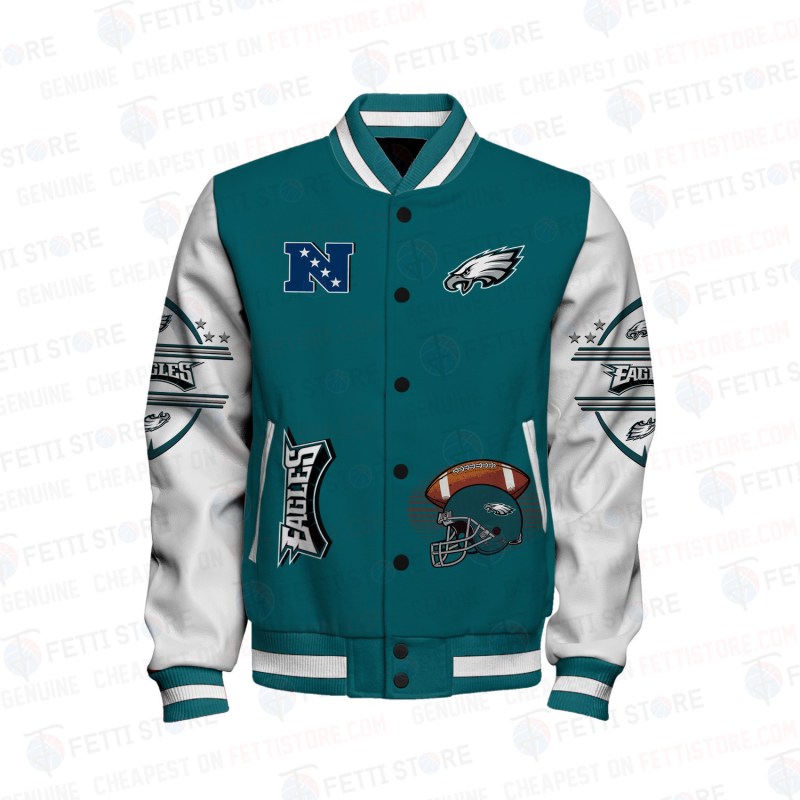 Philadelphia Eagles Varsity Jacket Side View