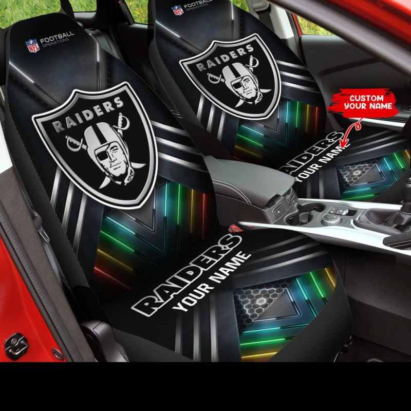 Las Vegas Raiders Personalized Car Seat Covers