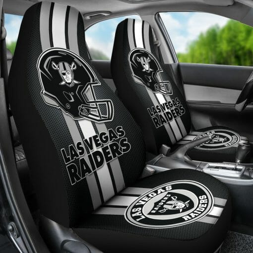 Las Vegas Raiders Car Seat Cover Side