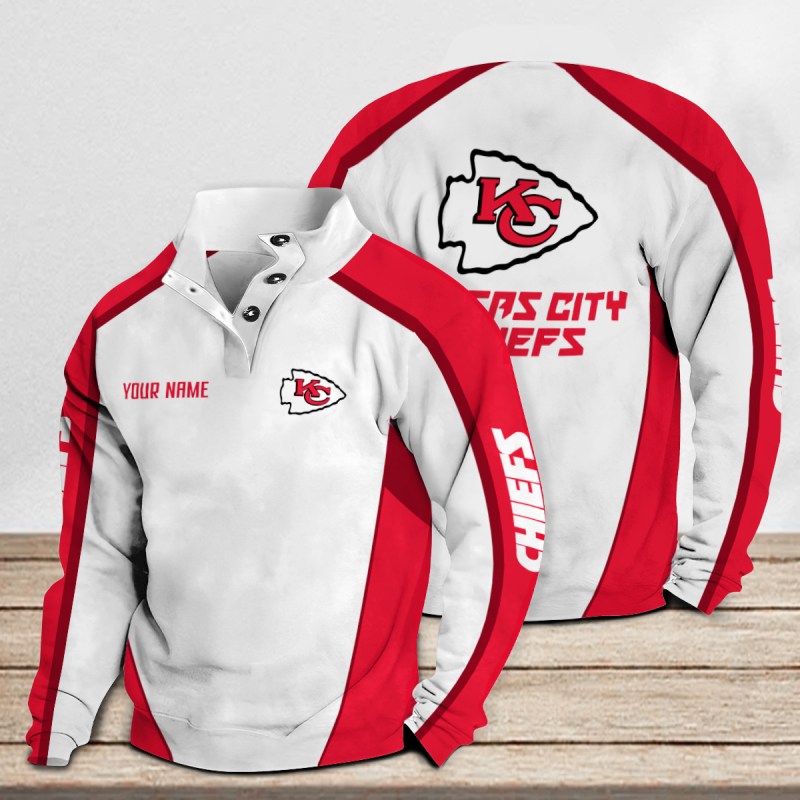Kansas City Chiefs Casual Colorful Stand Collar Sweatshirt