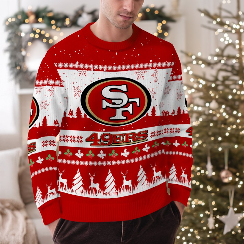 San Francisco 49ers Ugly Christmas Sweater Outdoor Image 2