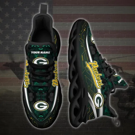 Green Bay Packers Personalized Yezy Running Sneakers Design 3