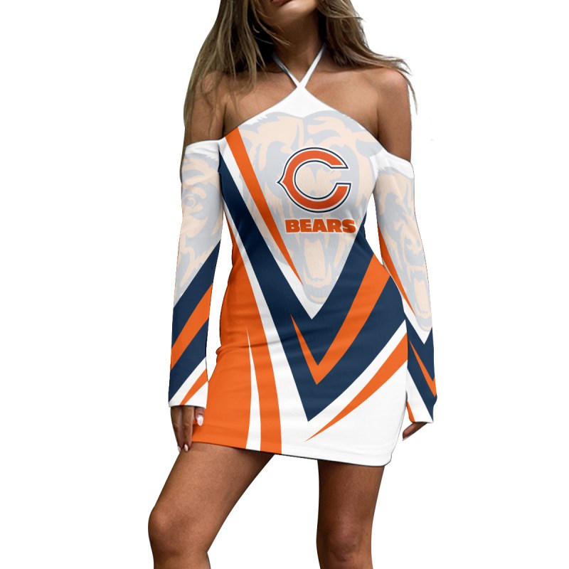 Chicago Bears Halter Lace-up Dress