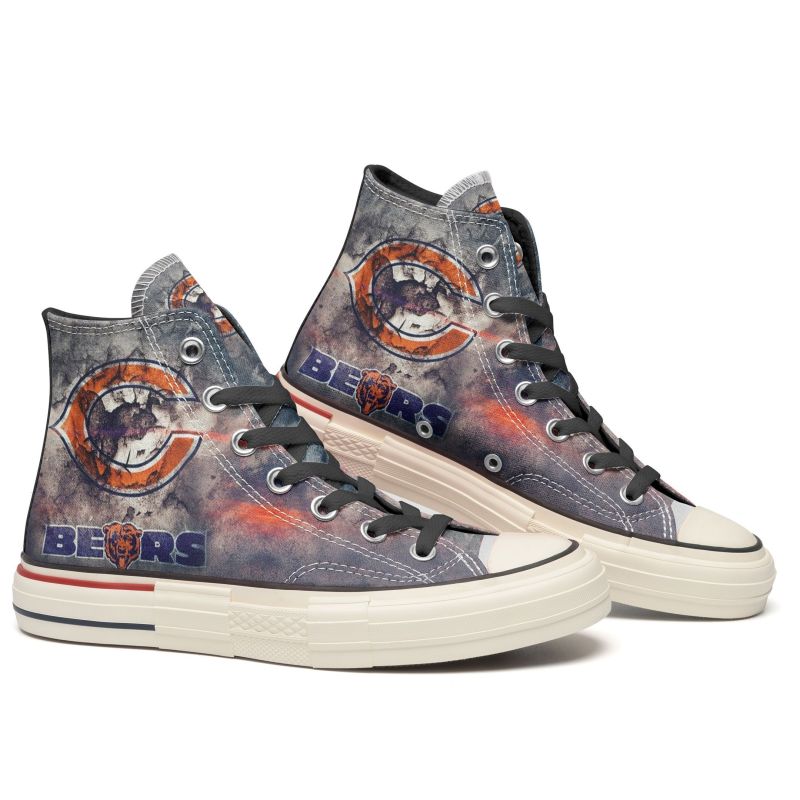 Chicago Bears New High Top Shoes Back View