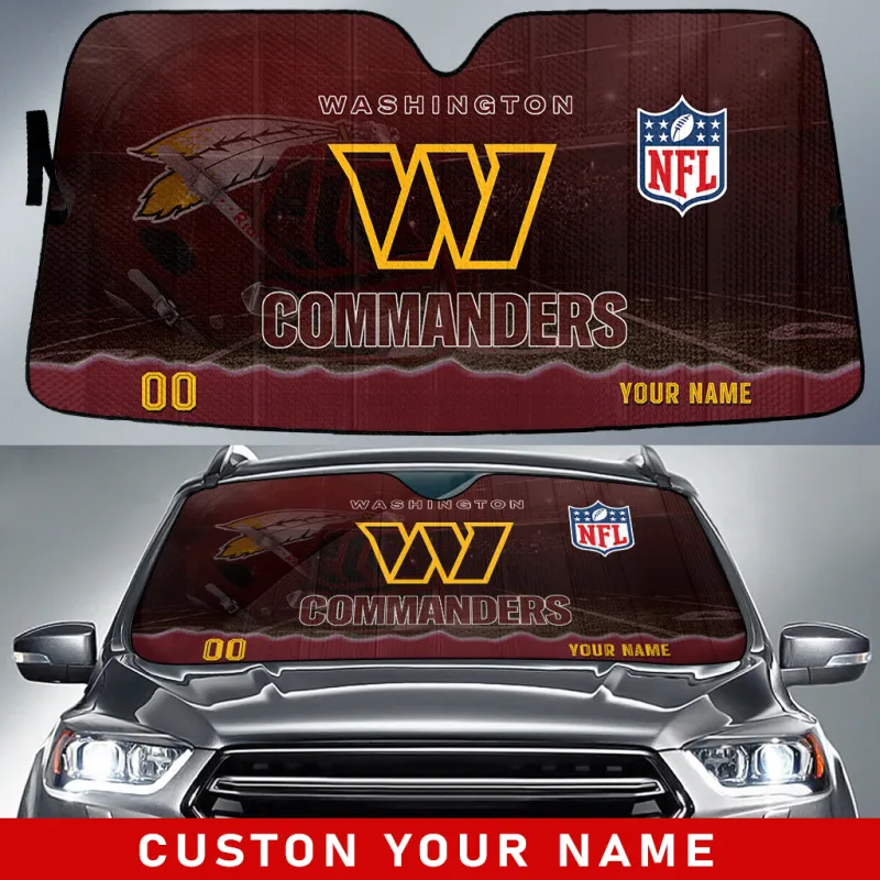 Washington Commanders Personalized Auto Sun Shade