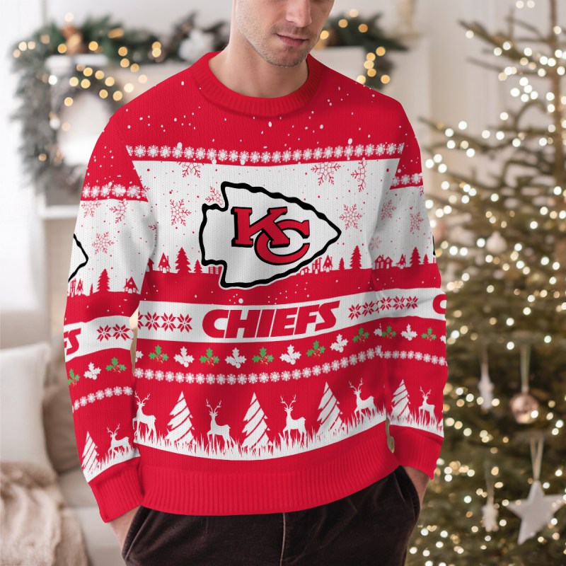 Kansas City Chiefs Ugly Christmas Sweater - Outdoor