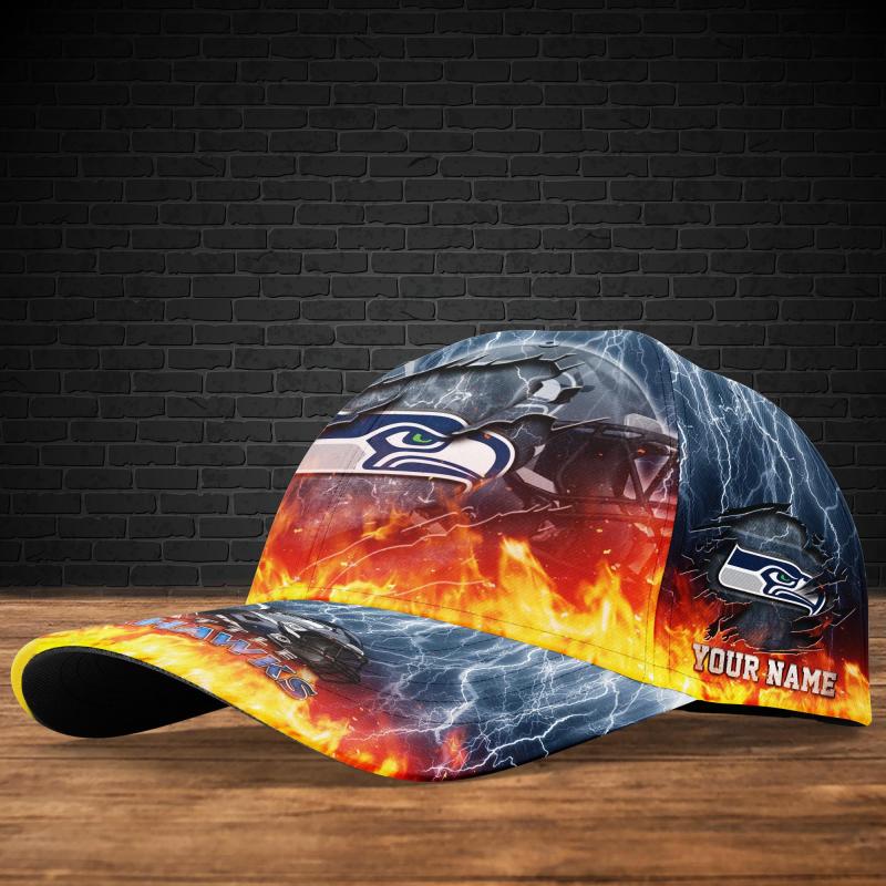 Side view of Seattle Seahawks Cap
