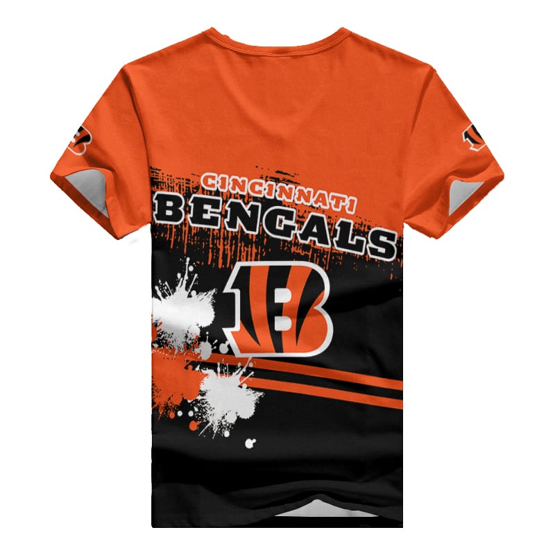 Cincinnati Bengals V-Neck T-Shirt Side