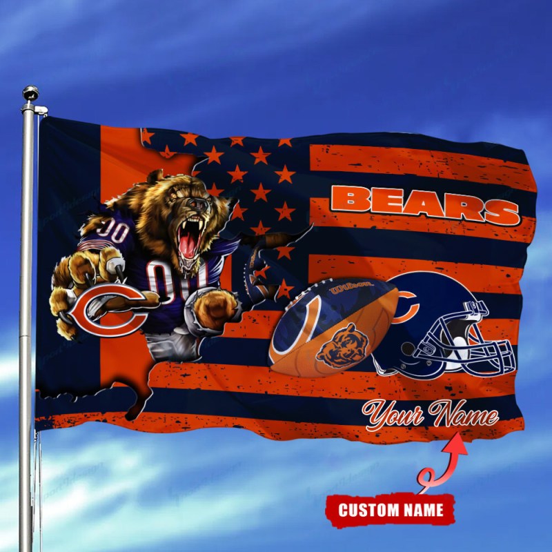 Chicago Bears Personalized Flag