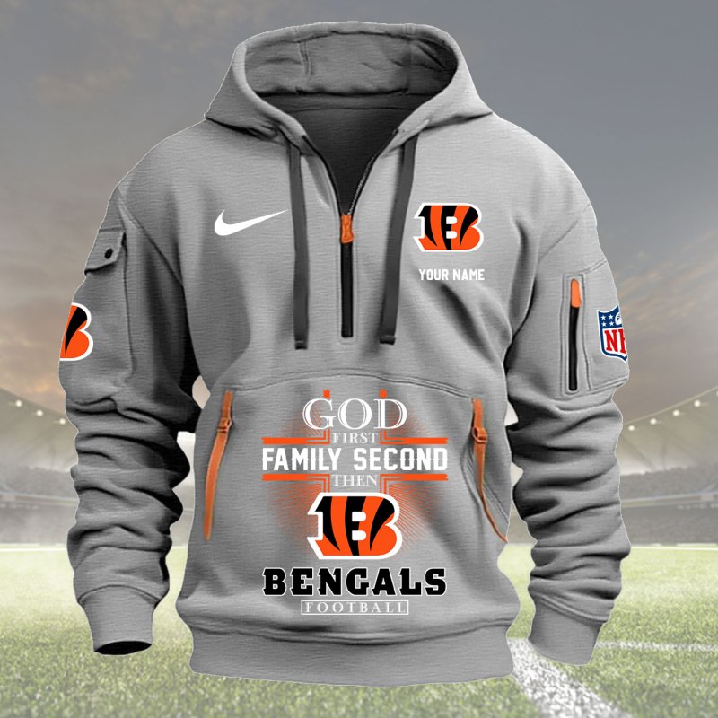 Gray Cincinnati Bengals Hoodie