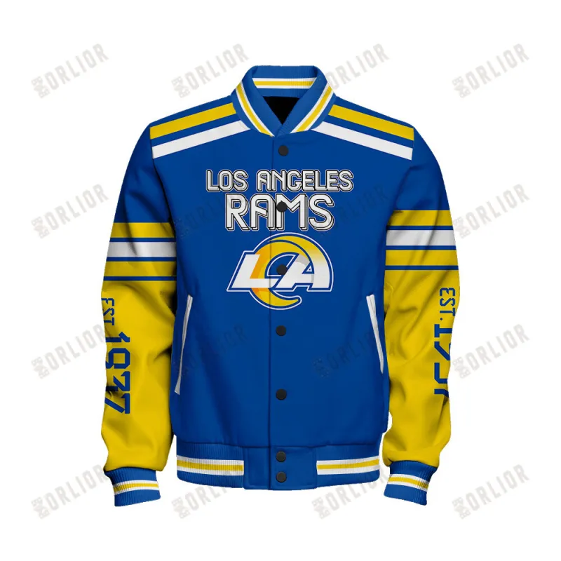 Los Angeles Rams Varsity Jacket Back View