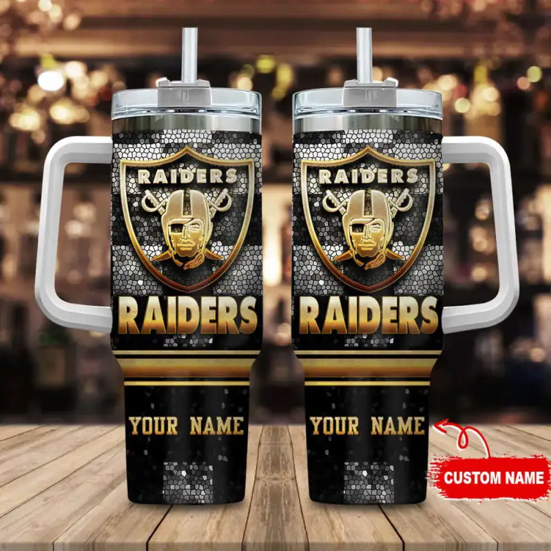 Las Vegas Raiders 40oz Tumbler Image 1