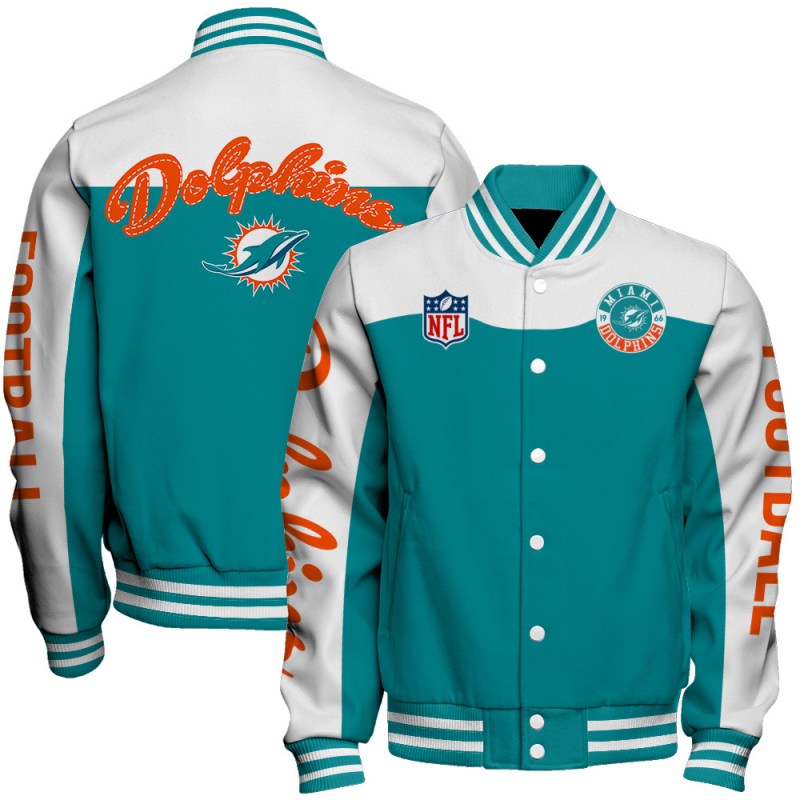 Miami Dolphins Varsity Jacket Front