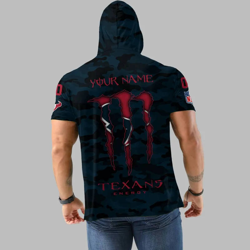 Houston Texans Personalized Camo Hoodie Back
