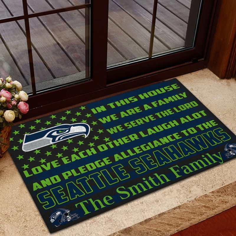 Seahawks Personalized Doormat