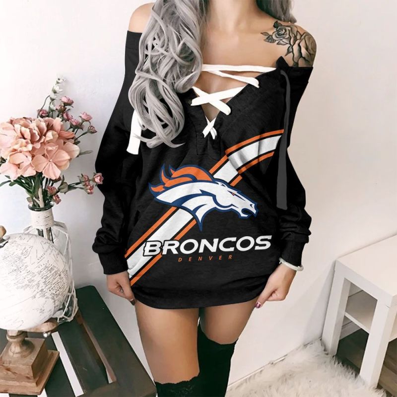 Denver Broncos Lace-Up Sweatshirt 47 2 Denver Broncos Lace-Up Sweatshirt
